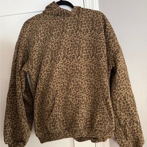 Amazon Brown Leopard Print Hoodie